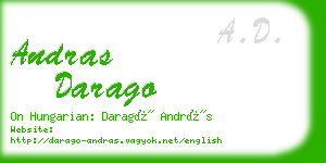 andras darago business card